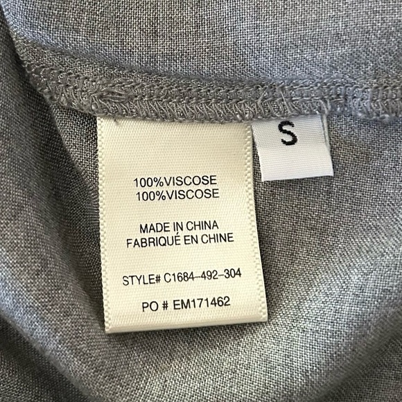 Anthropologie Cloth & Stone Gray Vneck Tonic popover Long sleeve Shirt Small - Picture 6 of 7